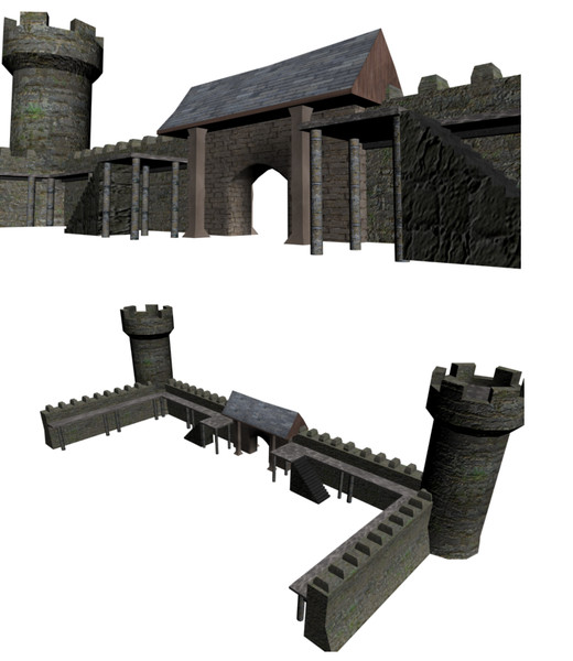 3ds wall b3d castle - Castle Set by newfnlandr