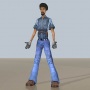 3d model of man male body