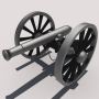 civil war cannon 3d model