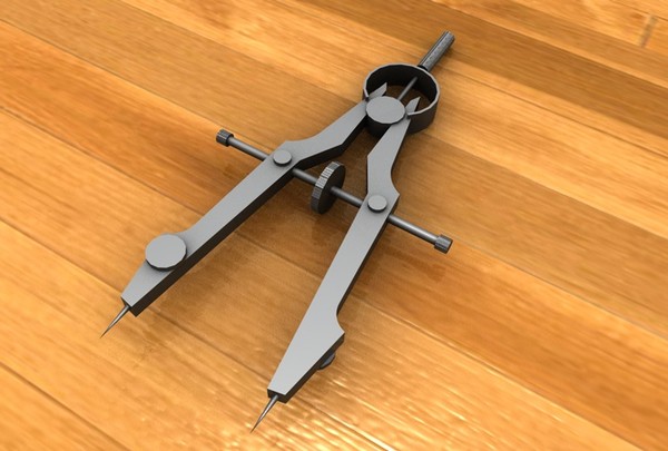 3d model of drafting compass - Drafting Compass... by MattTrout