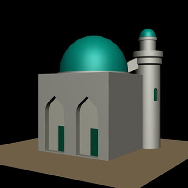 free small mosque 3d model - Small Mosque by mostlysquare