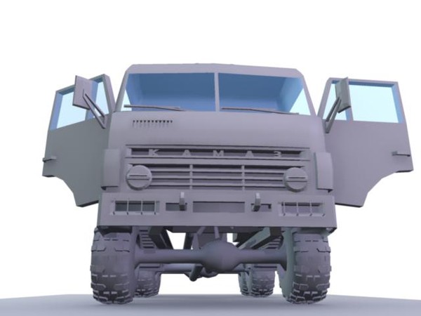 russian kamaz 6x6 truck 3d model - Kamaz 6x6 by Ruski_xx