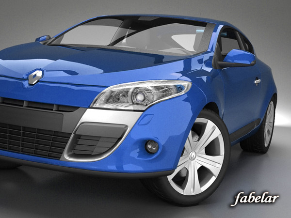 renault megane coupè 2009 3d model - Renault Megane coupè 2009 standard materials by fabelar
