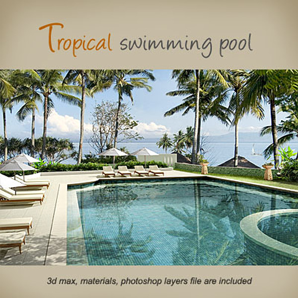 3d tropical swimming pool model - Swimming Pool by groups5