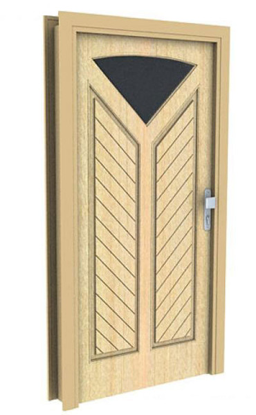 simple woody door 3d model - Woody Door by MSaatchi
