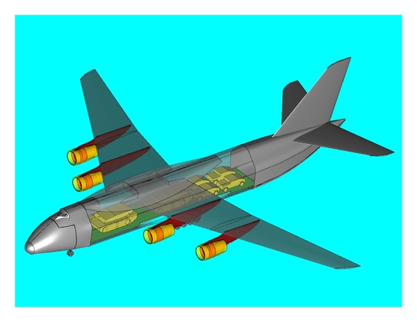 3d antonov an-124 cargo aircraft - AN-124.dwg or .dxf (zip) by RodgerSaintJohn