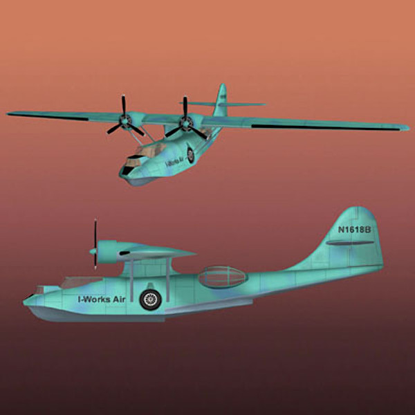 3d model of airplane catalina - Pby_cat.3ds.zip by iw43d