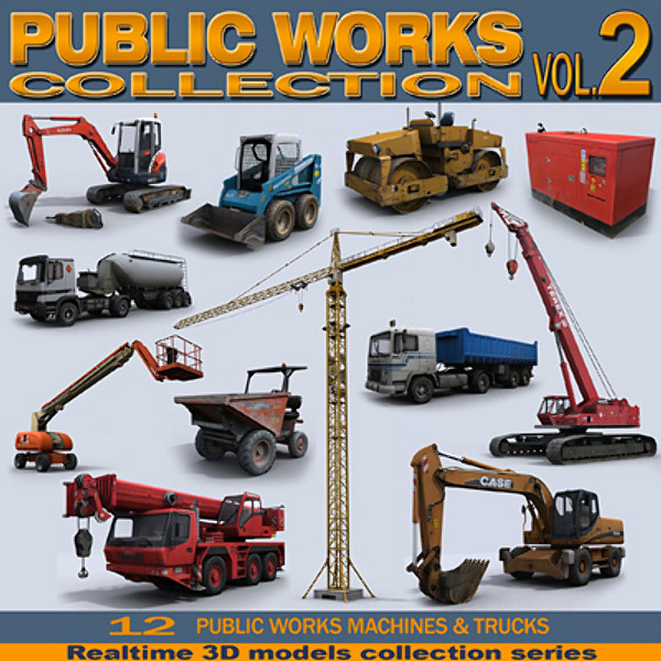 realtime public works vol 2 3d model - Public Works Collection Vol.2 by papillon