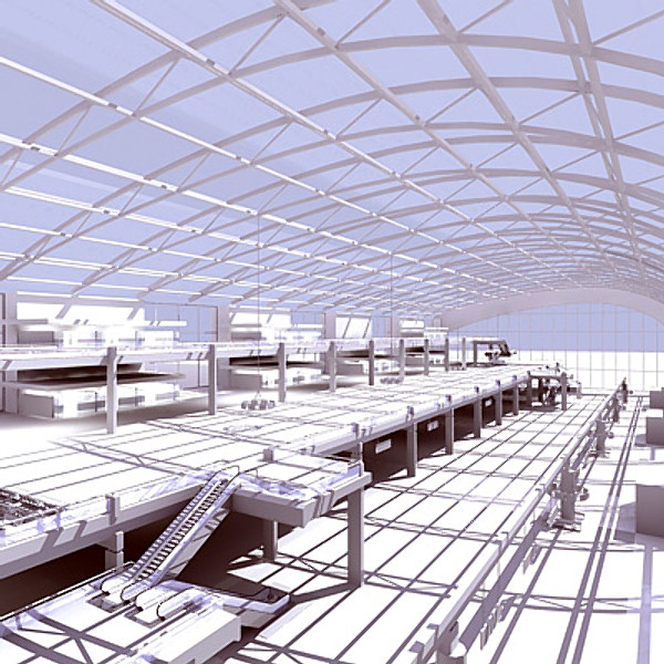 3ds max airport interior - Airport_check in interior 01.zip by Giimann