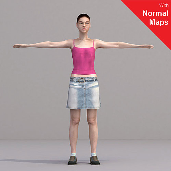 axyz rigged characters x - CWom0018-CS by axyzdesign