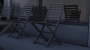 wooden garden chair obj