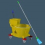 cleaning bucket mop 3d model