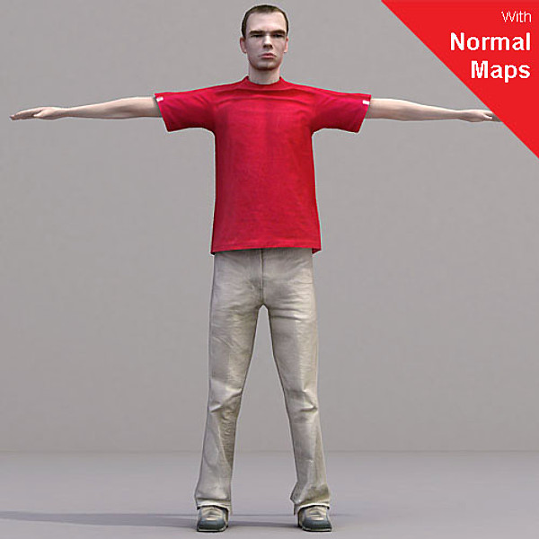maya axyz rigged characters - CMan0017-FBX by axyzdesign