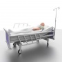 icu hospital bed patient 3d model