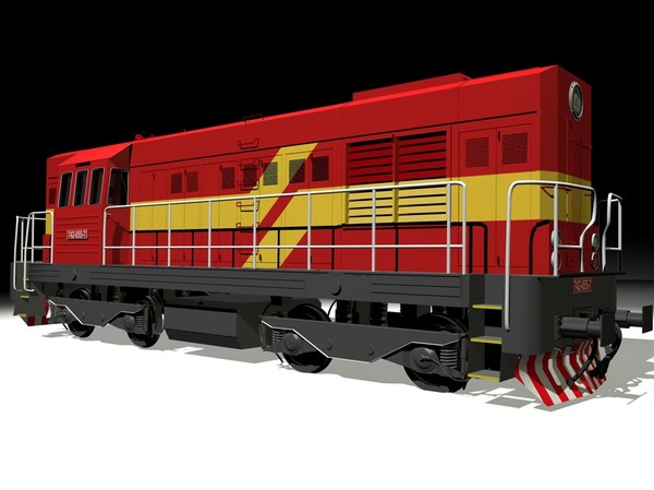 3d diesel locomotive 742 model - 742.rar by tikalok