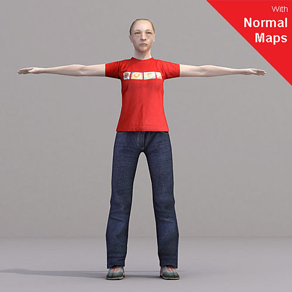 3d axyz 2 rigged characters - CWom0021-FBX by axyzdesign
