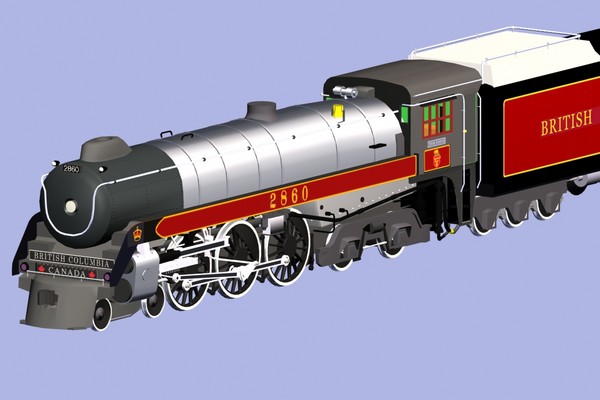 3d hudson locomotive train model - Royal Hudson loco by mach 3 graphics