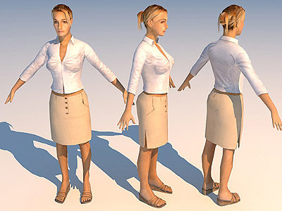 maya character casual girl 08 - Casual 08 Girl... by XTRUSION