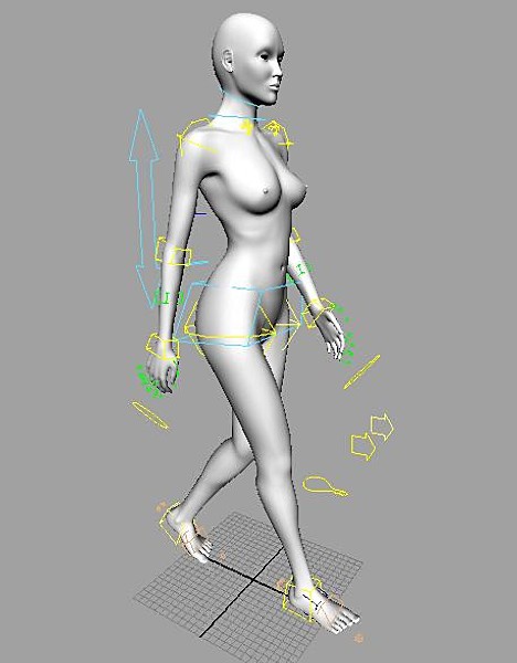 3d rigged female model - Ani model by DimitarK