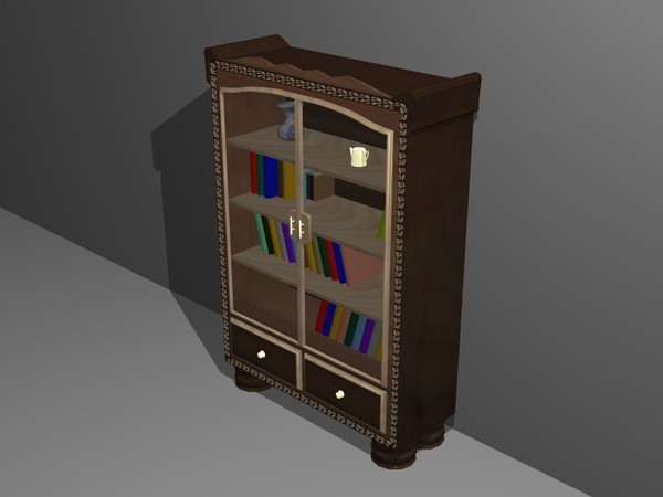 bookcase books dwg - Bookcase by PedroFaut