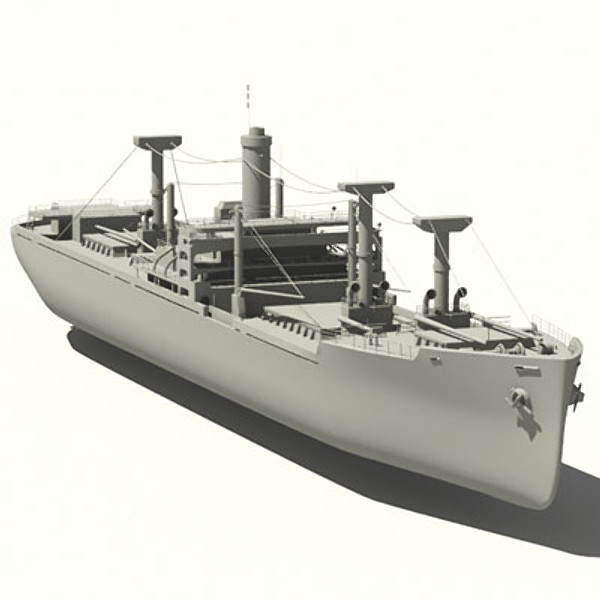 3ds max victory ship cargo - Cargo ship (3ds) by QLEE
