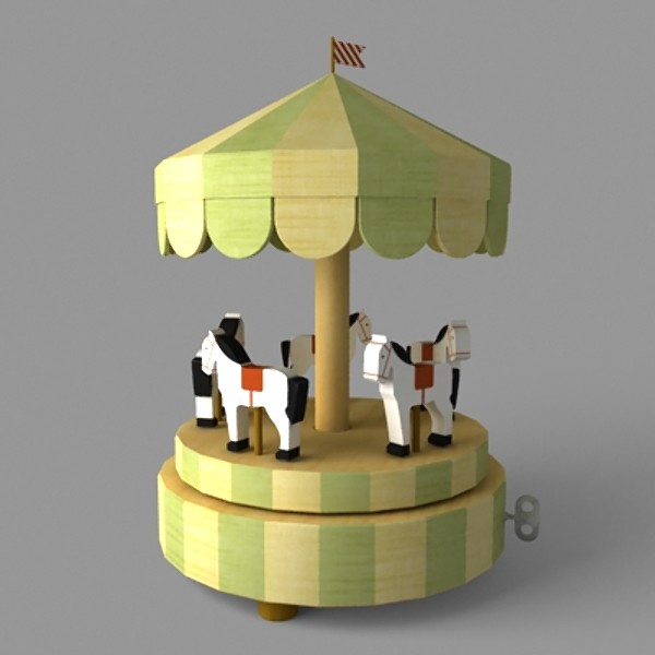 wooden carousel toy 3d max - Horse Carousel by AndreaG