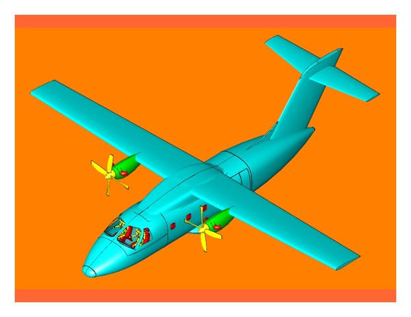 ev-55 outback aircraft sat 3d model - Outback (rev) .dwg, .dxf(zip), .sat or .3dm  or SketchUp by RodgerSaintJohn
