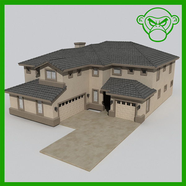 3ds house homes dwelling - house 17 by monkeyodoom
