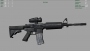 m4 gun midpoly 3d obj