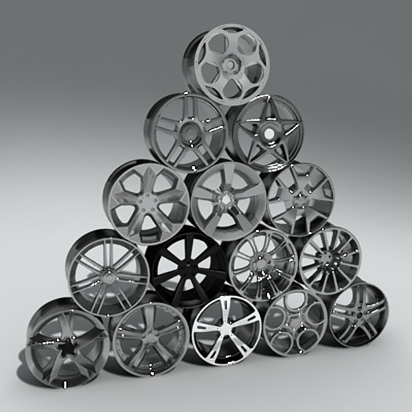 3d model cars rims - Rims collection by fabelar