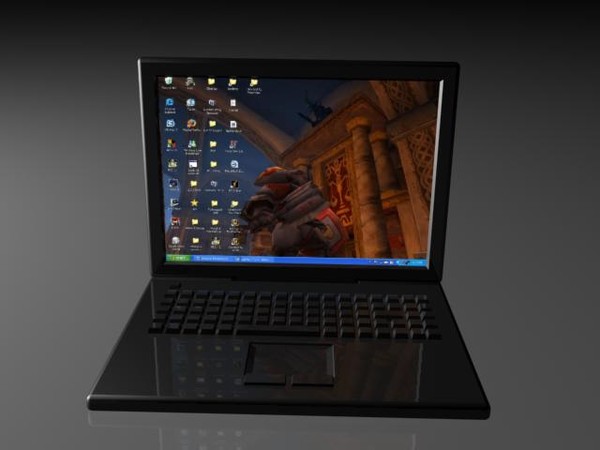 3d model laptop scene - Laptop by Sephar3D