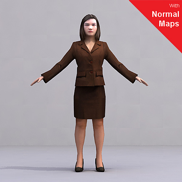 3d model axyz 2 rigged characters - BWom0012-CS by axyzdesign