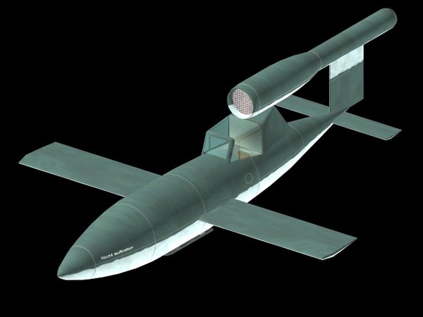 3ds max fieseler fi 103 reichenberg - Fieseler Fi 103 Reichenberg + V1 rocket by FangioDesign