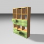 bookcase furniture wood 3d model