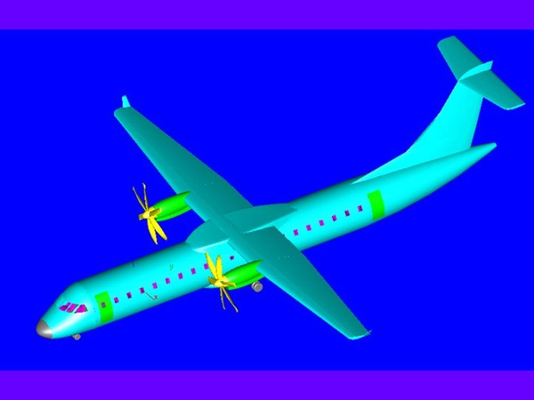 aircraft assembly 3d model - ATR-72-600 Turboprop .dwg or .dxf by RodgerSaintJohn