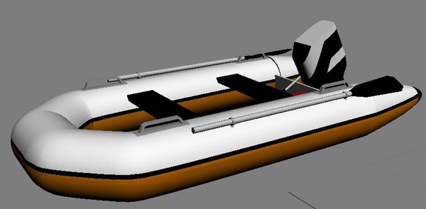 3d rigid dinghy - Sail Boat Dinghy Rigid Inflatable by Imagetek3D