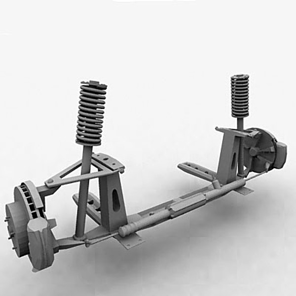 3dsmax car suspension - Front suspension - untextured by QLEE