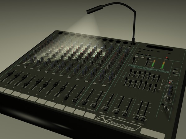mixing console 3d model - Console mixage audio by Nicolas Demoisson