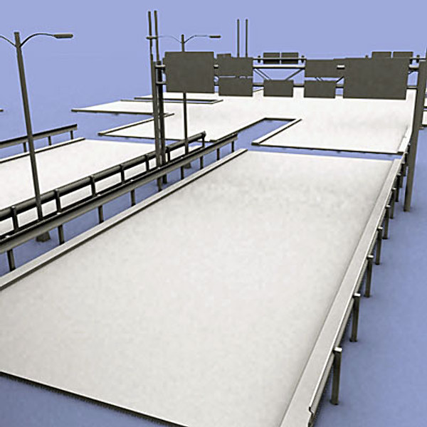 road elements motorway 3d max - Motorway_elements by QLEE
