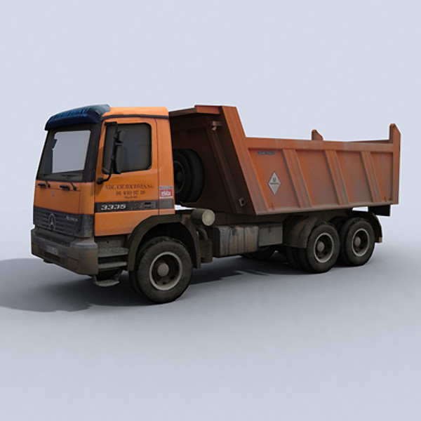 dump truck 3d model - Dump Truck 1 by papillon