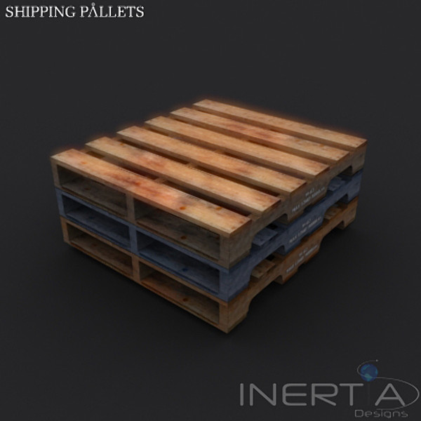 wooden pallets 3ds - WoodenPallet.max by Inertia Designs