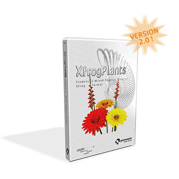 3d model flowers 2 dvd popular - XfrogPlants Mixed Popular Flowers 2 DVD by xfrog