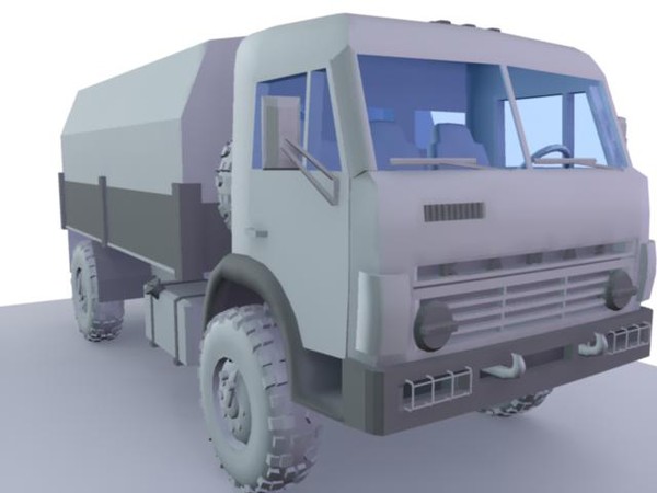 kamaz 4x4 3d model - Kamaz 4x4 by Ruski_xx