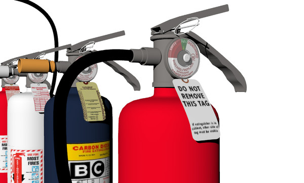 3d extinguishers set 4 lables - Fire Extinguishers Set of 4 & Lables by Imagetek3D