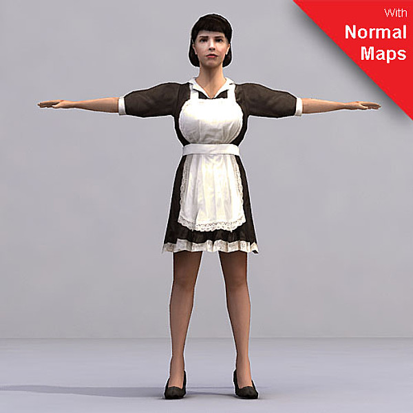 axyz rigged characters 3d max - WWom0003-CS by axyzdesign