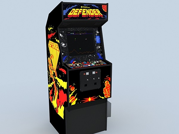 3d defender arcade model - defender arcade by monkeyodoom