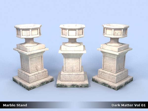 3d model marble stand - dark - Marble Stand - Dark Vol 01 by Kostas Yiatilis Macfarlane