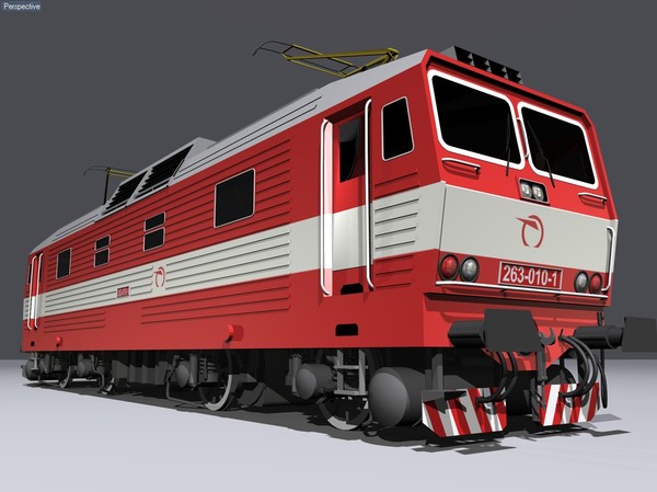 3d electric locomotive zssk model - ZSSK263.rar by tikalok