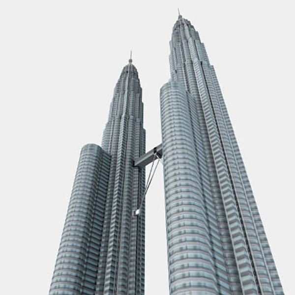 3d petronas twin model - petronastower_lowpoly by thinice
