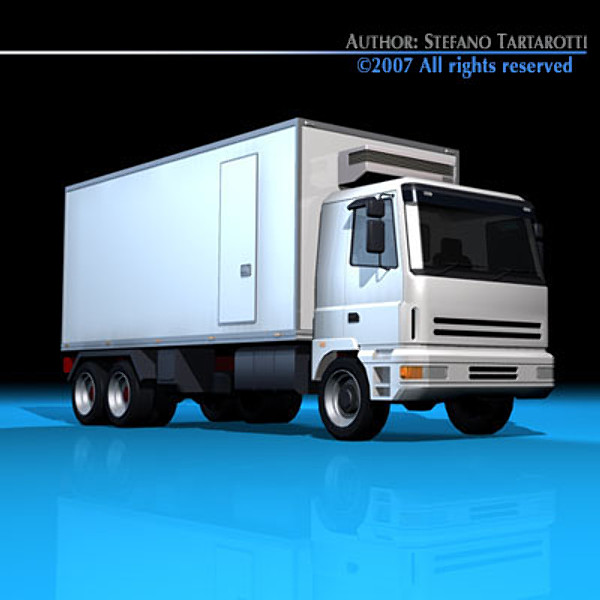 fridge truck 3d model - Fridge truck by tartino